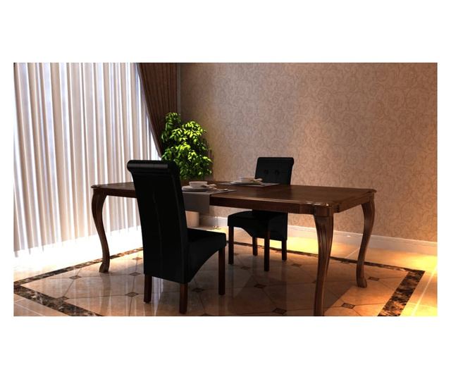 Kuhinjske stolice, 2 kom., crna, umjetna koža