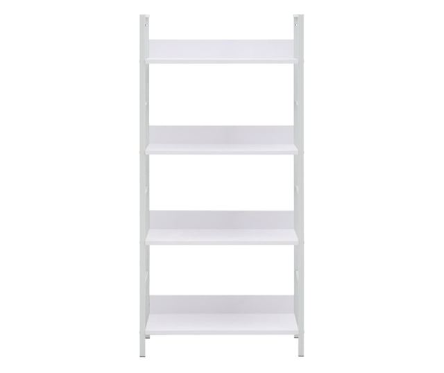 4 szintes fehér forgácslap könyvespolc 60 x 27,6 x 124,5 cm