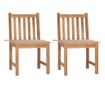 Градински столове с възглавници, 2 бр., Масивно дърво тиково дърво thumbnail 1