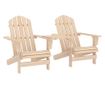 Градински столове Adirondack с масичка за чай, масивна дървесина от ела thumbnail 1