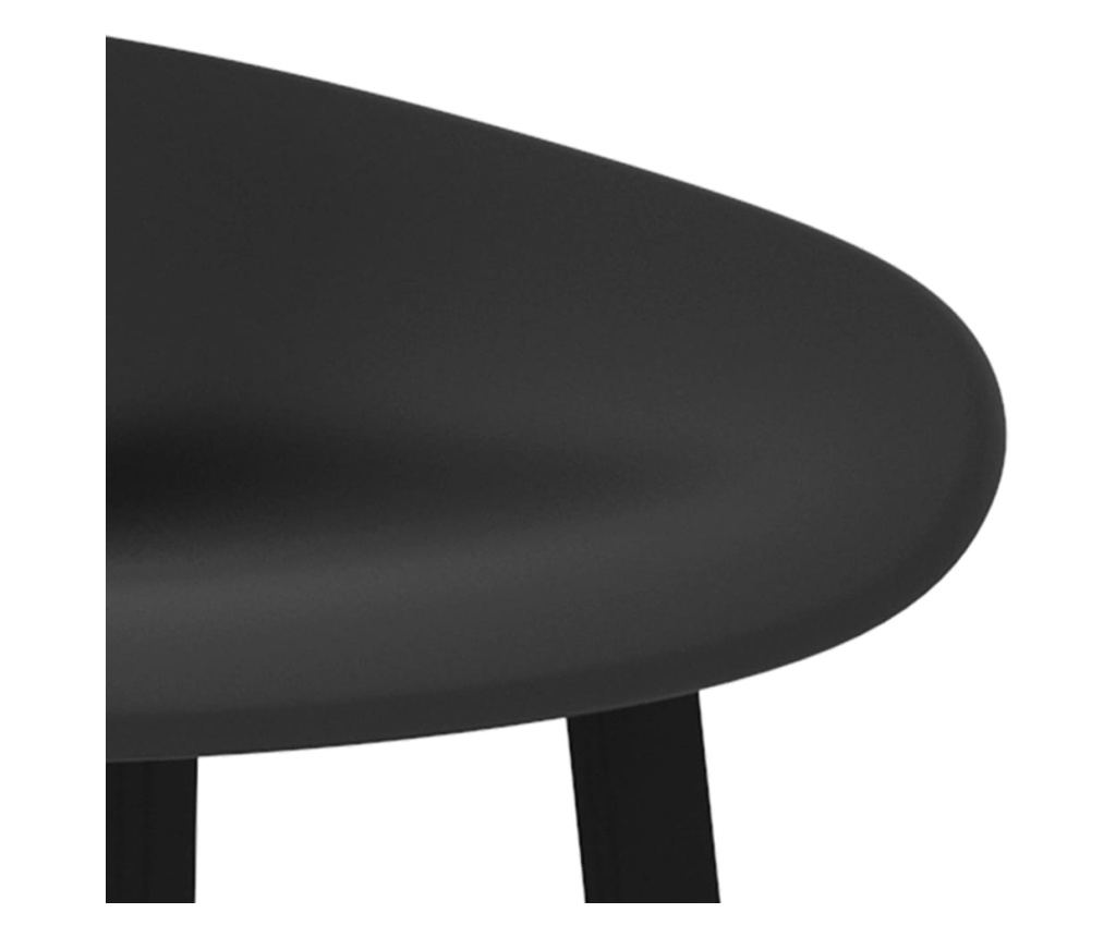 Мебелен комплект за бар, 5 части, Черен - 11