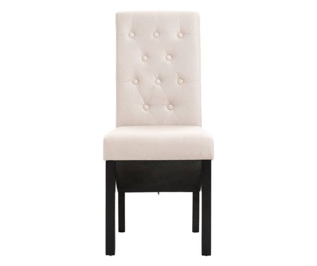 Jedilni stoli, 2 kosa, kremni, tekstil