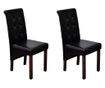 Kuhinjske stolice, 2 kom., crna, umjetna koža