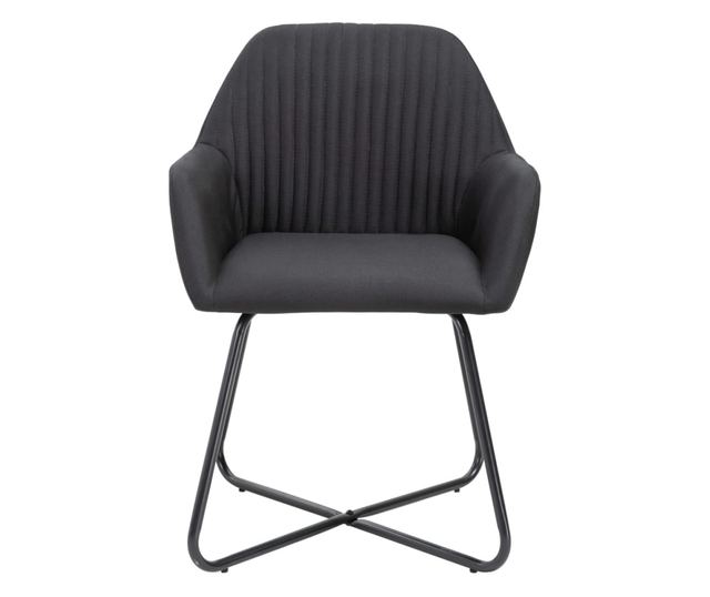 Kuhinjski stoli, 4 kosi, črni, tekstil