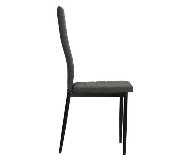 Kuhinjski stoli z vrtljivim sediščem, komplet 4, temno sivi, blago