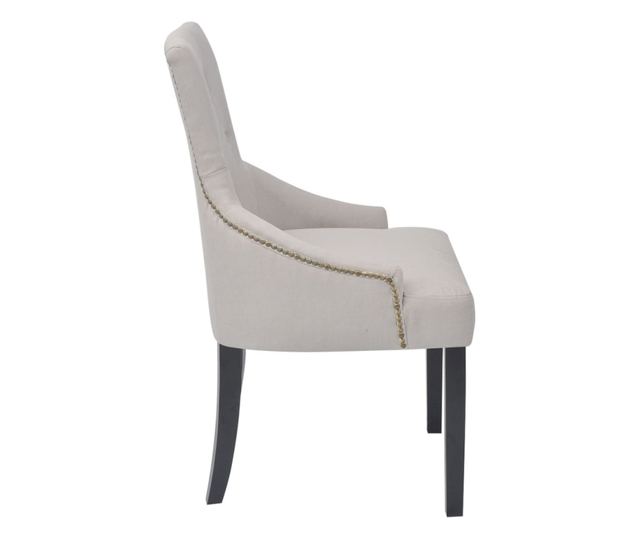 Jedilni stoli, 2 kosa, kremno siva, blago