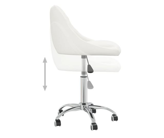 Zakretne kuhinjske stolice, 2 kom., bijele, umjetna koža