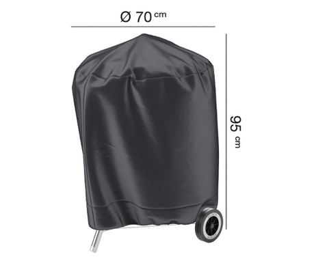 Husa AeroCover pentru gratar tip Kettle cu carbune, 70x70x95 cm, antracit