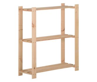 Stalak za pohranu s 3 razine 80 x 28,5 x 90 cm masivna borovina