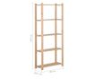 Stalak za pohranu s 5 razina 80x28,5x170 cm od masivne borovine