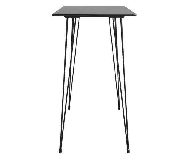 Мебели за бар, комплект от 5 части, черни