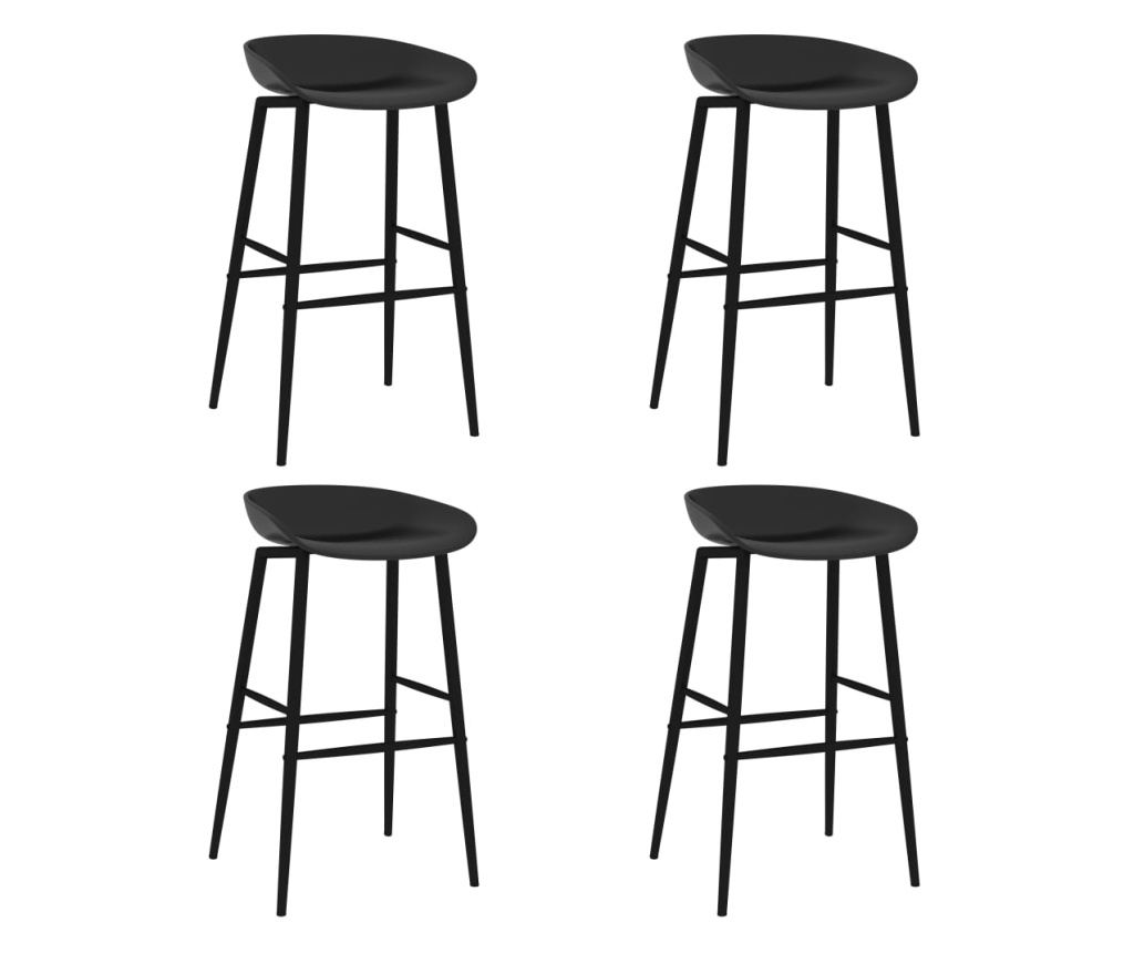 Bar Furniture Set, 5 Pieces, Black - 6