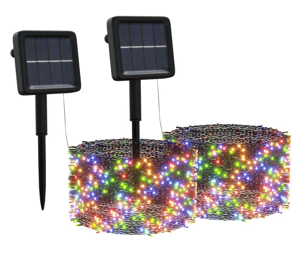 Solarna svjetlosna žica, 2 kom x 200 LED višebojna unutarnja/vanjska - 2