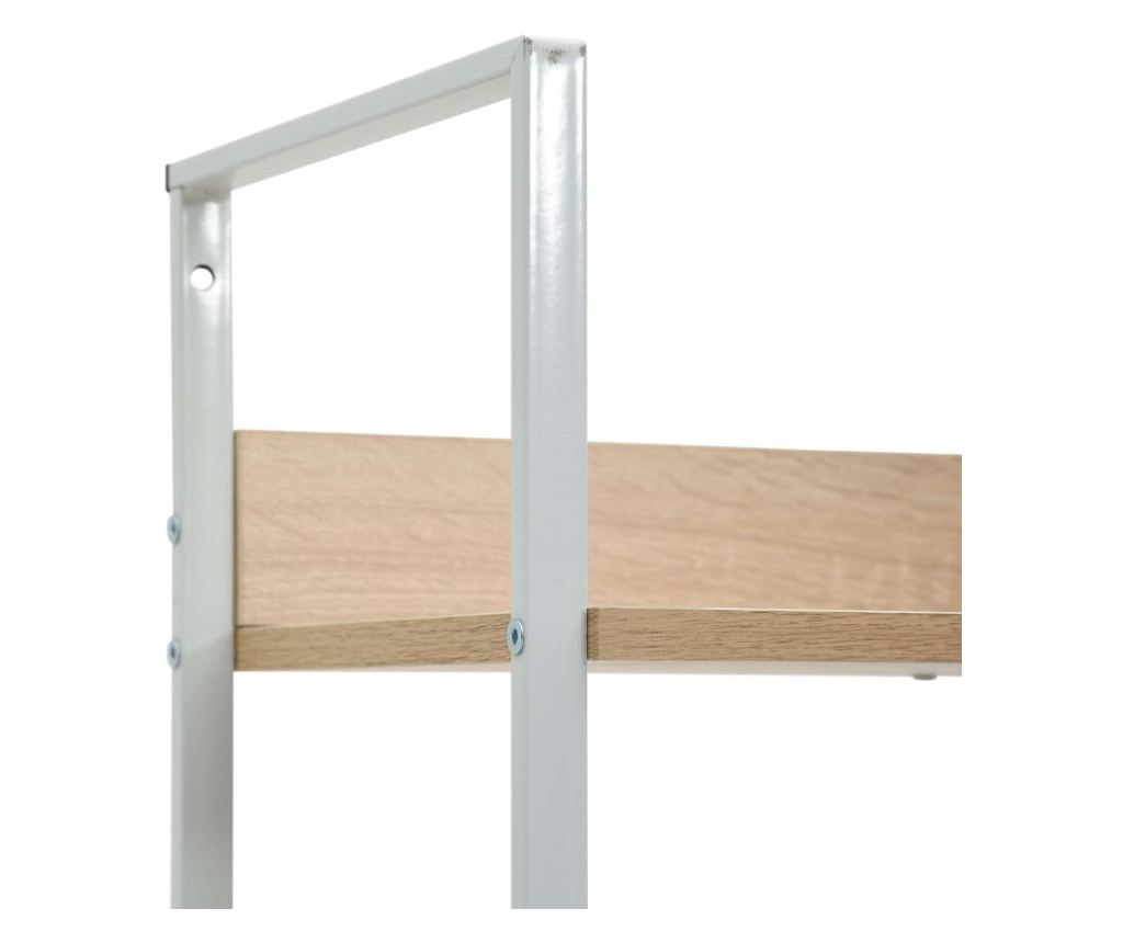 3 szintes tölgyszínű forgácslap könyvespolc 60 x 27,6 x 90,5 cm - 13