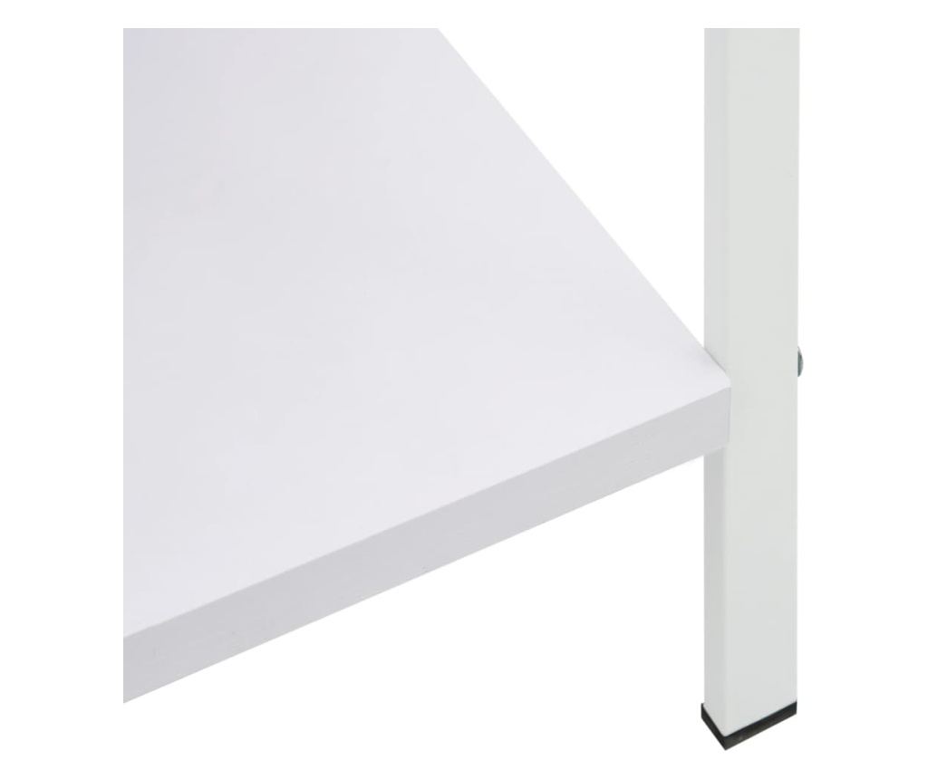 4 szintes fehér forgácslap könyvespolc 60 x 27,6 x 124,5 cm - 17