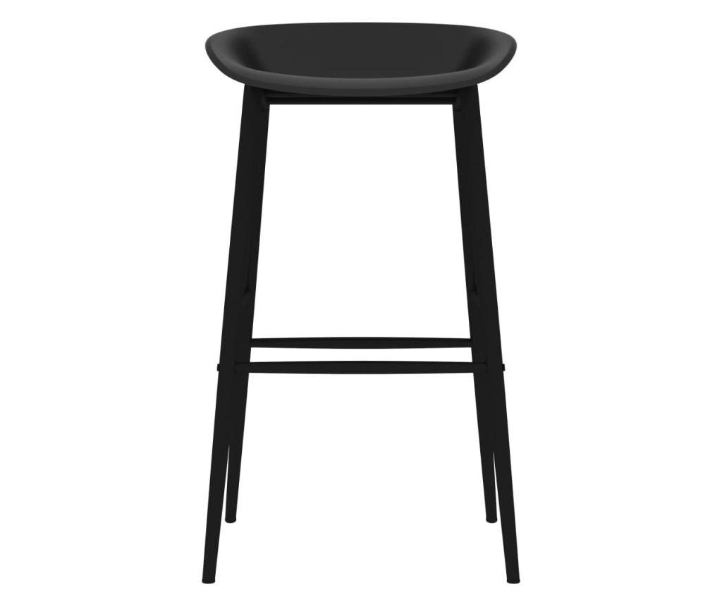 Мебелен комплект за бар, 5 части, Черен - 8