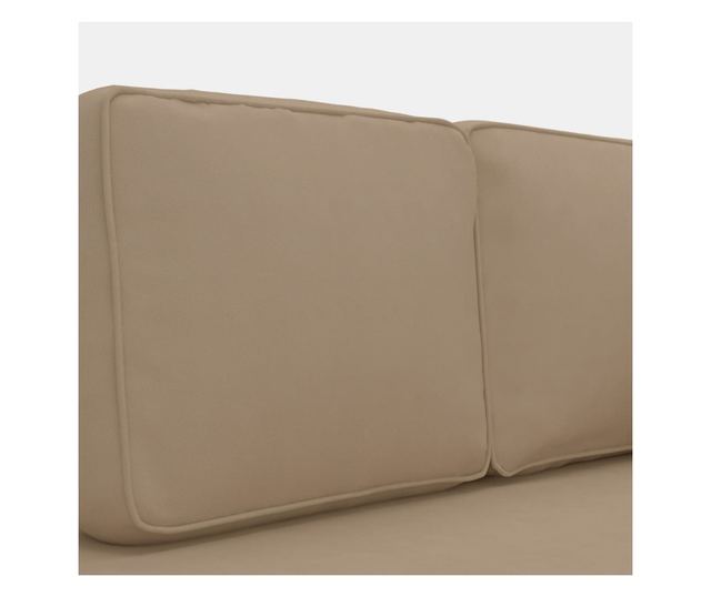 Pohovka pro 2 osoby, cappuccino, ekologická kůže