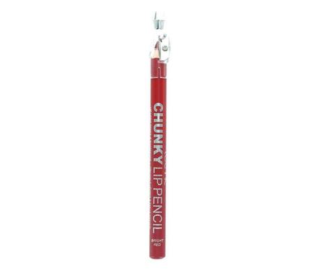Creion De Buze Technic Chunky Lip Pencil cu ascutitoare, Bright Red