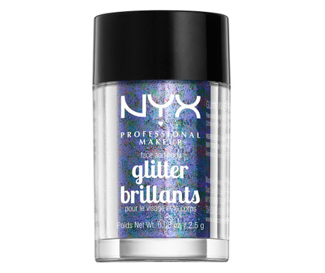 Sclipici pentru fata si corp NYX Professional Face & Body Glitter Violet, 2.5 g
