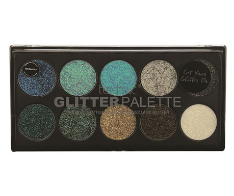 Paleta Technic Glitter Palette, Mermaid, 10 x 2.5g