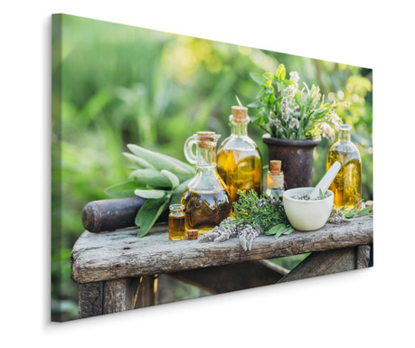 Tablou pentru sufragerie condimente plante uleiuri
