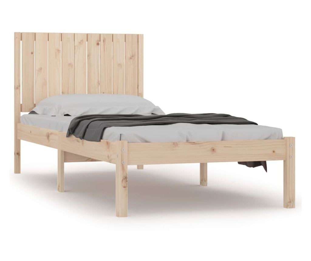 Postelja okvir Single 3FT, 90x190 cm, masivno borovo leso - 2