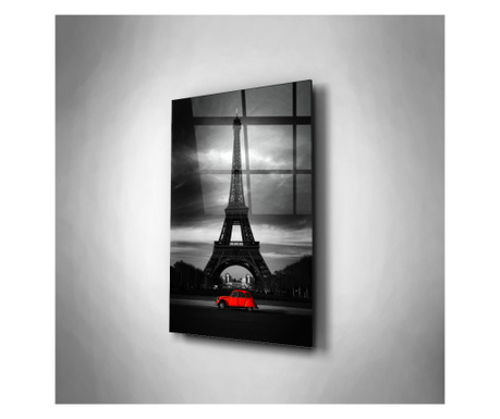 Tablou Sticla, Vintage Eiffel, 80x120cm Tablou Canvas