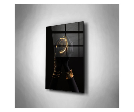 Tablou Sticla, Black Glamour, 80x120cm Tablou Canvas