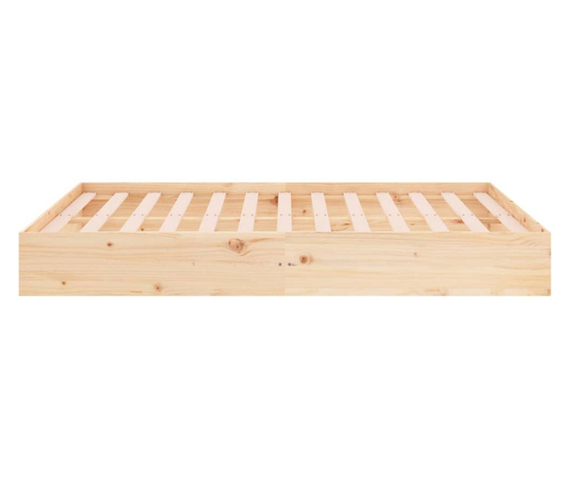 Cadru de pat dublu 4FT6, 135x190 cm, lemn masiv