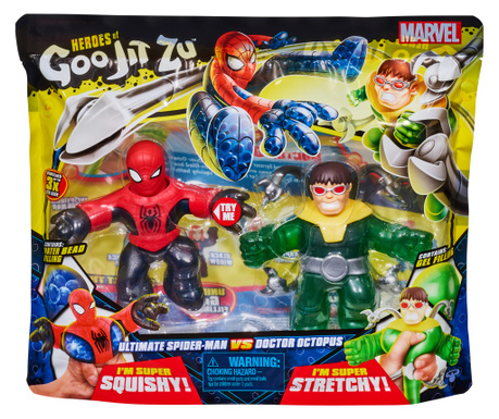 Figurine Goo Jit Zu Marvel 2 buc Ultimate Spiderman vs Doctor Octopus 41378