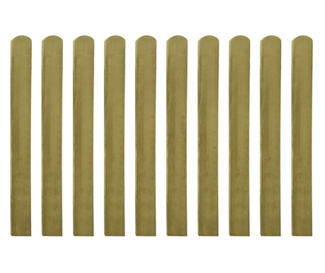 20 impregnowanych sztachet drewnianych, 100 cm