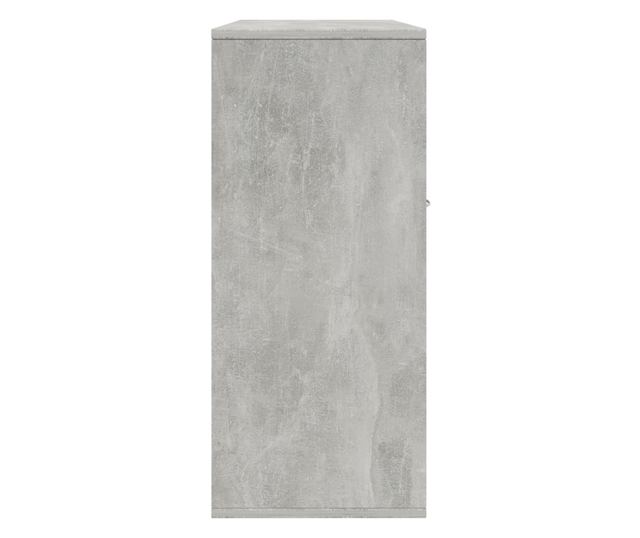 betonszürke forgácslap tálalószekrény 88 x 30 x 70 cm
