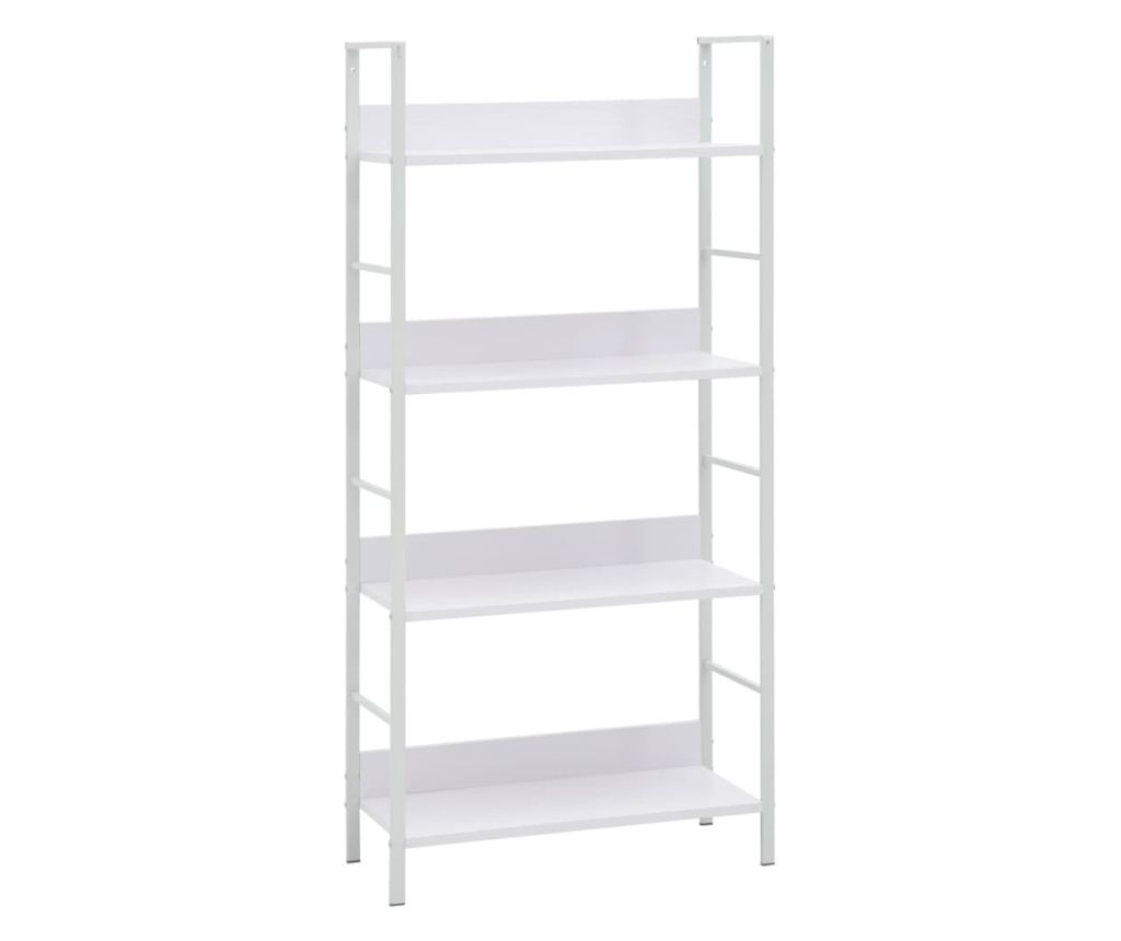 4 szintes fehér forgácslap könyvespolc 60 x 27,6 x 124,5 cm - 2