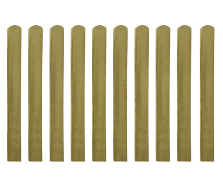 Impregnované plotovky 10 ks dřevo 100 cm