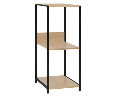 Male ravne police za knjige crne/hrast 33,5x39,6x79,7 cm iverica 