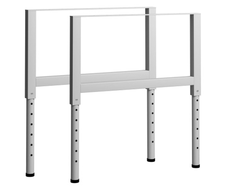 Okviri za radni stol 2 kom metalni 85 x (69 - 95,5) cm sivi