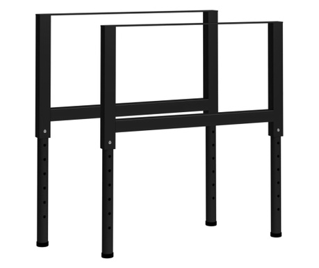 Okviri za radni stol 2 kom metalni 85 x (69 - 95,5) cm crni