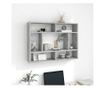 betonszürke forgácslap fali polc 75 x 16 x 55 cm