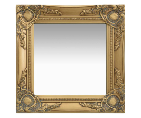 Nástěnné zrcadlo barokní styl 40 x 40 cm zlaté