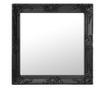 Lustro ścienne w stylu barokowym, czarne, 60 x 60 cm