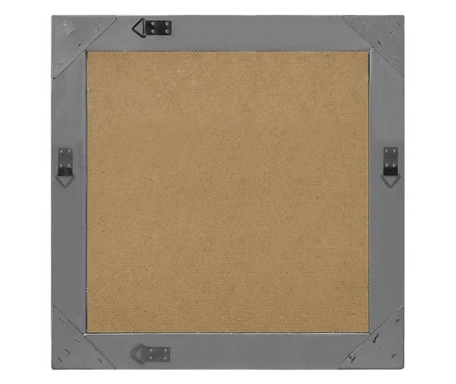 Lustro ścienne w stylu barokowym, czarne, 60 x 60 cm