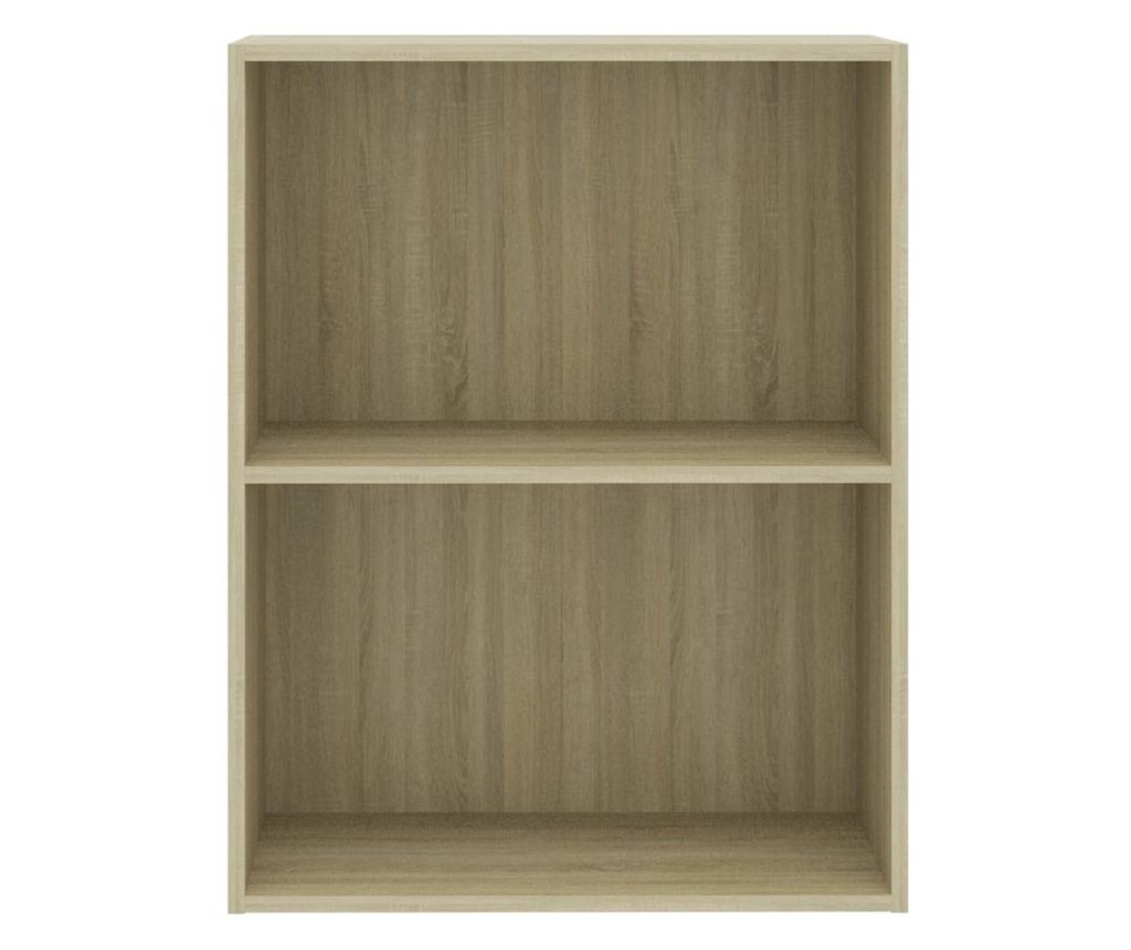 Sonoma tölgy 2 polcos könyvespolc, 60 x 30 x 76,5 cm, laminált fa - 4