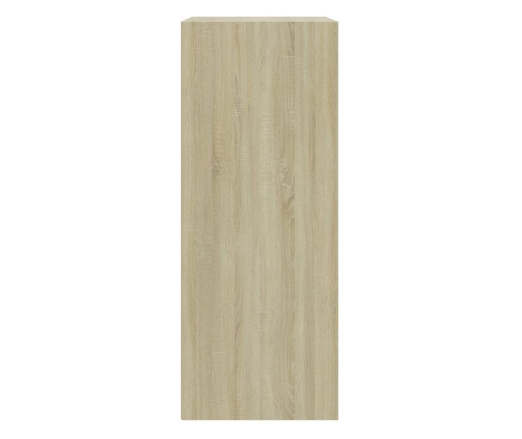 Sonoma tölgy 2 polcos könyvespolc, 60 x 30 x 76,5 cm, laminált fa - 5