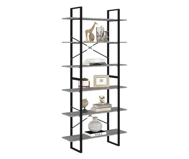 Dulap inalt, gri sonoma, 100x30x210 cm, lemn prelucrat