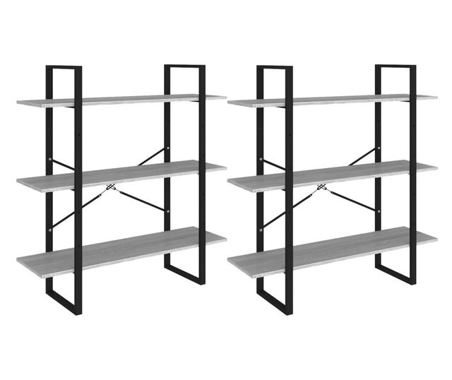 Dulap inalt, gri sonoma, 100x30x210 cm, lemn prelucrat