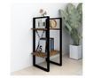 Bibliotecă 2 niveluri stejar fumuriu 40x30x70 cm lemn compozit