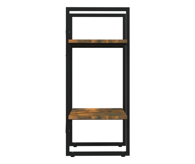 Bibliotecă 2 niveluri stejar fumuriu 40x30x70 cm lemn compozit
