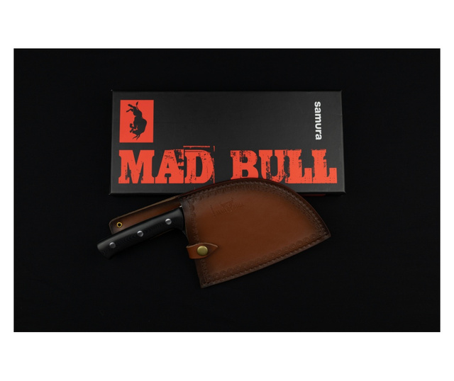 Samura-Mad Bull szerb séfkés, AUS-8 acél, 18 cm, fekete/ezüst