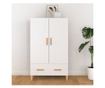 Dulap înalt, alb, 70x31x115 cm, lemn prelucrat