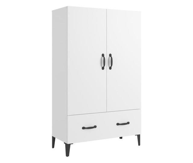 Dulap înalt, alb, 70x31x115 cm, lemn prelucrat